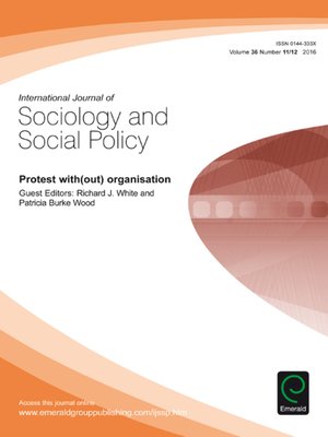 cover image of International Journal of Sociology and Social Policy, Volume 36